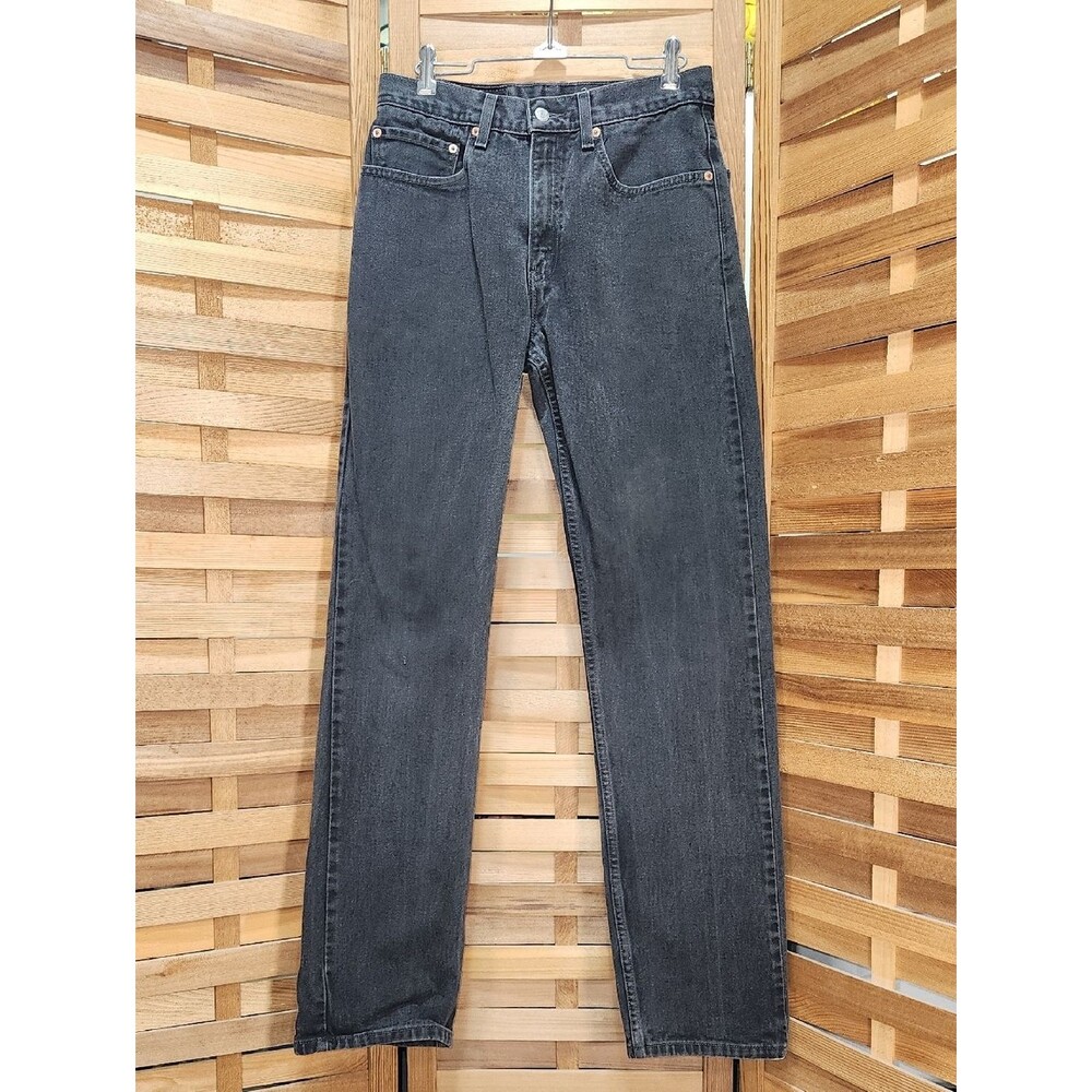 Levi's Men's Charcoal Black Straight Jeans Cotton Denim 31 X 34 Casual